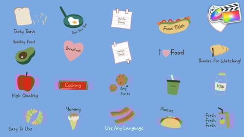 Hand-Drawn Animated Food Titles for Social Media Stories