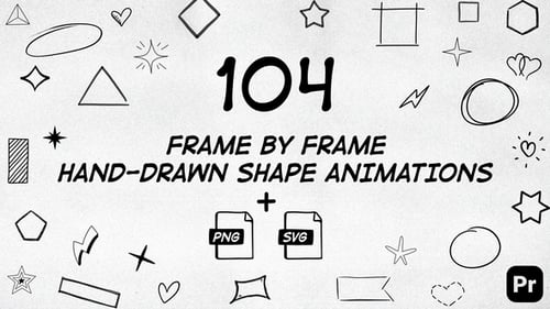 104 Frame By Frame Animated Shapes Pack