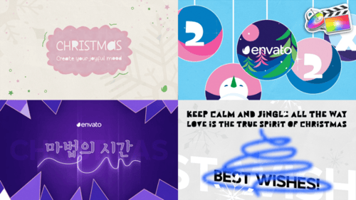 Christmas Typography Festive Animation Kit