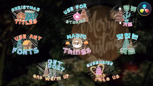 Christmas Cartoon Titles for DaVinci Resolve