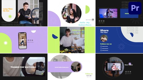 Pantallas finales creativas de Youtube para Premiere Pro