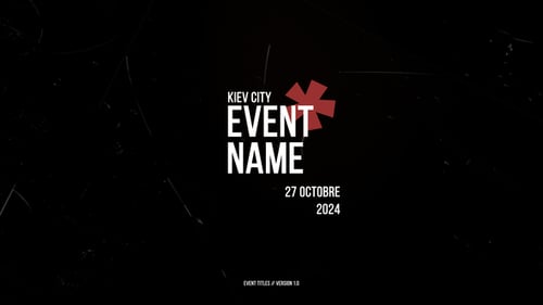 Clean Event Title Animations with Geometric Elements and Modern Text