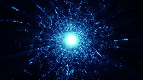 Blue Grunge Electric Energy Background Loop 4K