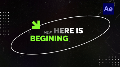 Modern Kinetic Typography Titles with Geometric Elements