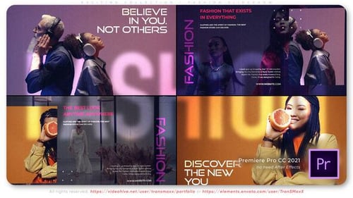 Dynamic Fashion Slideshow with Modern Design and Bold Text