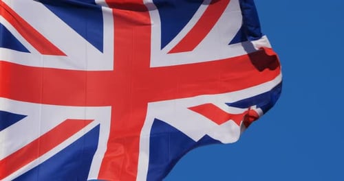 British Union Jack Flag Waving