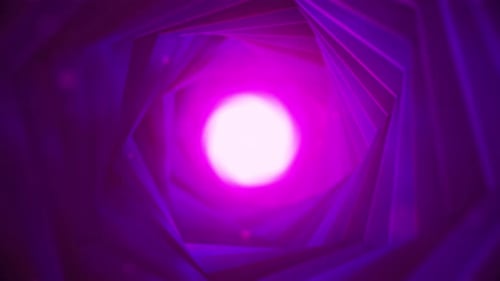Motion graphic 4K seamless loop of flying into the digital technologic tunnel.