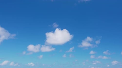 Aerial View of Blue Sky and White Clouds