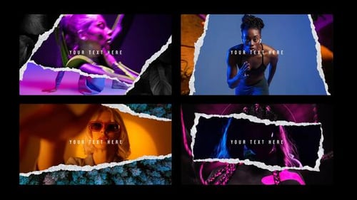 Torn Paper Transitions Video Template