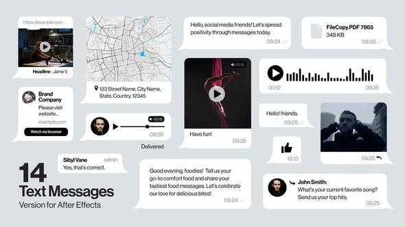 Text Messages Video Template, Elements ft. chat gpt & chatting - Envato