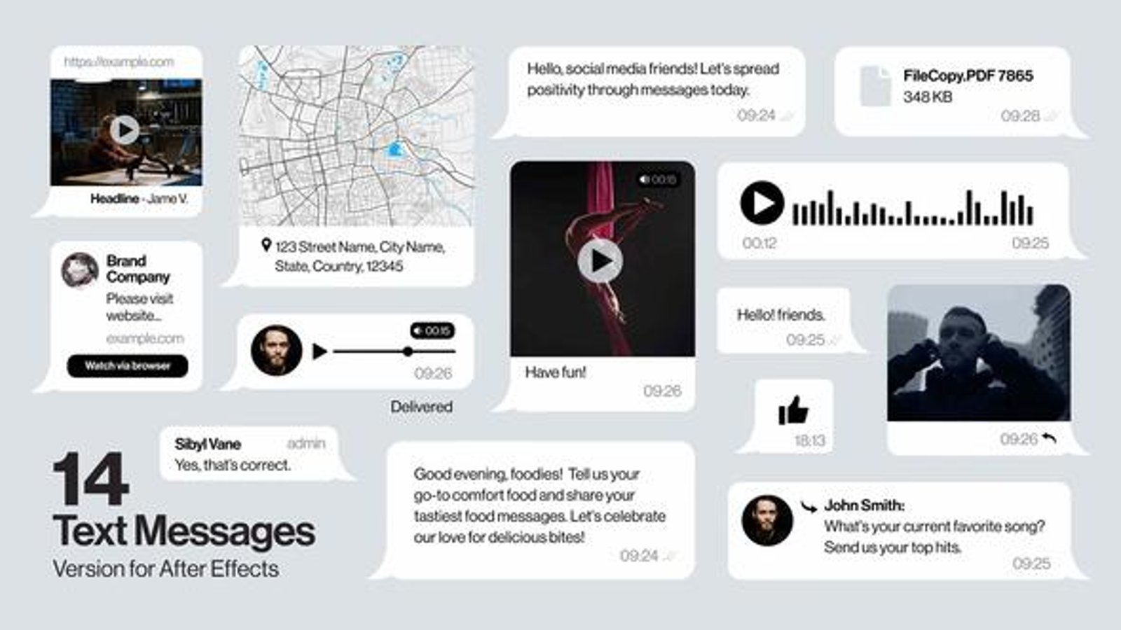 Text Messages Video Template, Elements ft. chat gpt & chatting - Envato