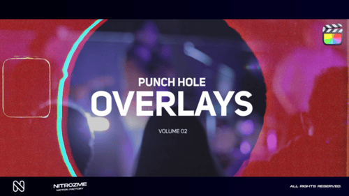 Distressed Film Look Punch Hole Overlays for Video