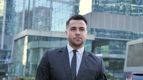 Walking Businessman in Suit