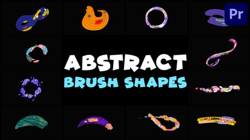 Dynamic Brush Stroke Animations: Colorful Abstract Shapes and Transitions