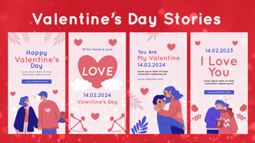 Animated Romantic Social Media Stories