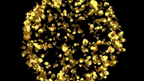 Explosion der goldenen Blütenblätter