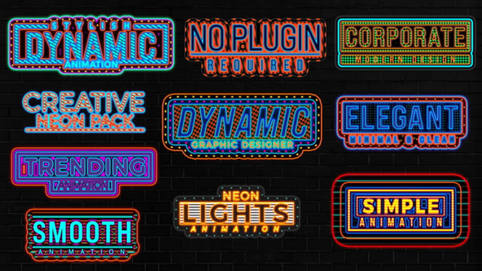 Neon Text Animation Editable Video Templates - Envato