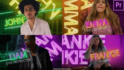 Neon Freeze Opener For Premiere Pro