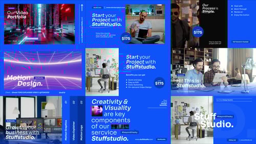 Dynamic Business Presentation with Modern Text and Transitions