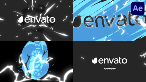 Cartoon Fire Hurricane Logo Opener | After Effects