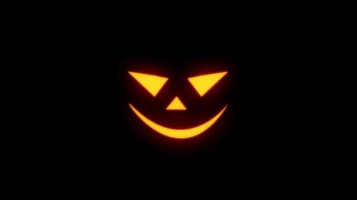 Glowing Halloween Jack-o'-Lantern Face Animation
