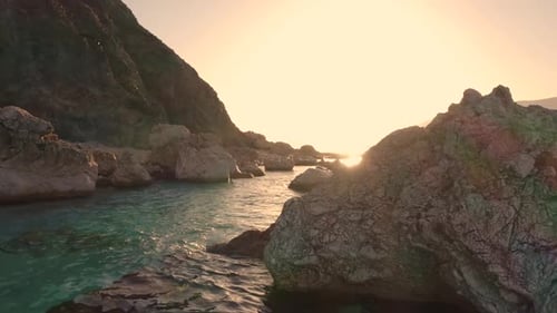 Paisagem cênica de falésias à beira-mar