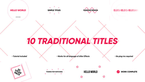 10 Traditional Titles | Premiere Pro