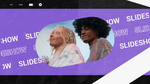 Dynamic Glitch Opener with Fast Modern Slideshow Transitions