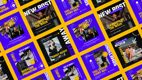 Dynamic Glitch Social Media Posts for Fashion Promotion