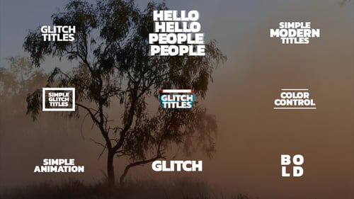 Dynamic Glitch Title and Text Animations