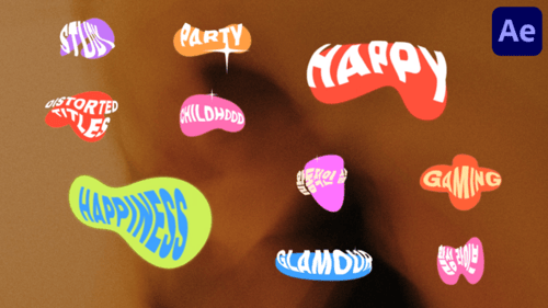 Dynamic Fluid Animated Titles with Distorted Text Effects