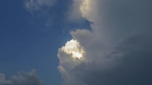 Clouds Moving in the Blue Sky