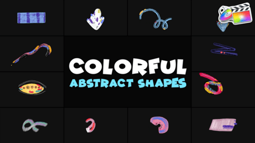 Vibrant Hand-Drawn Abstract Shapes and Doodle Element Pack