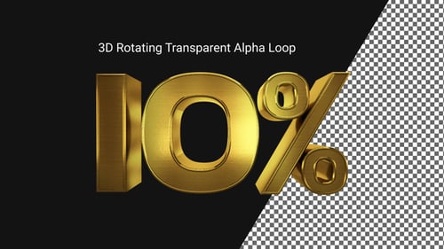 3D Sales Percentage 10% Gold Alpha Loop