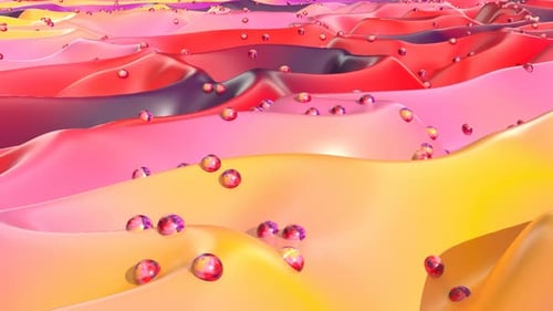 Wave Minimal Motion Graphic in Abstract 3d Style Modern Colorful Bright