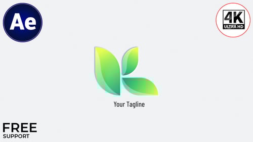 Glossy Abstract Logo Reveal with Subtle Light Transition