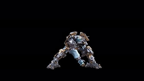 3D Robot Animated with Dynamic Dance Moves and Combat Actions