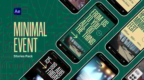Pack d'histoires d'événements minimalistes