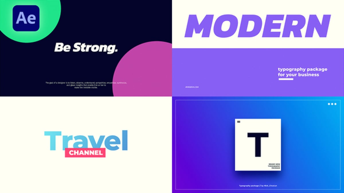 Dynamic Typography Pack with Modern Text and Shape Transitions ...