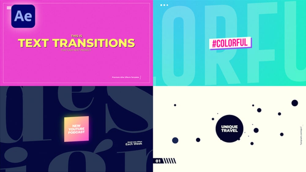 Dynamic Typography Pack: Clean Text Reveals and Animated Transitions ...