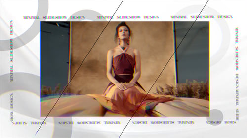 Minimalist Glitch Fashion Slideshow with Elegant Typography