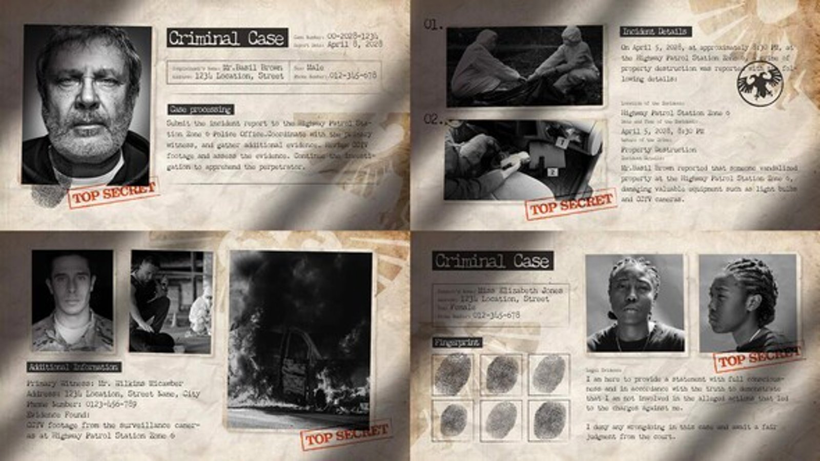 Animated Criminal Case File Report for Investigation Videos, Titles ft ...