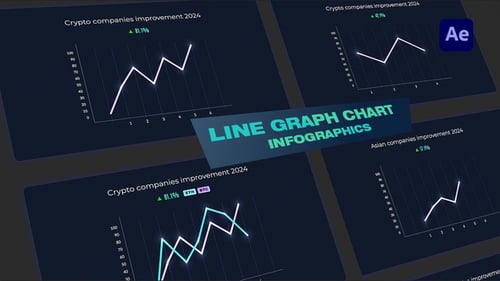Line Graph Chart Infographics
