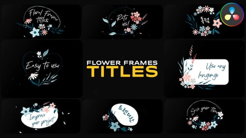 Animated Floral Frames & Flowing Blossom Title Graphics