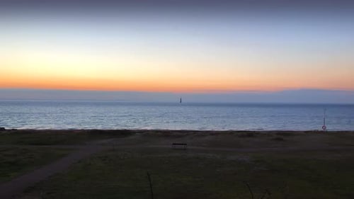 Waiting for sunrise at the beach