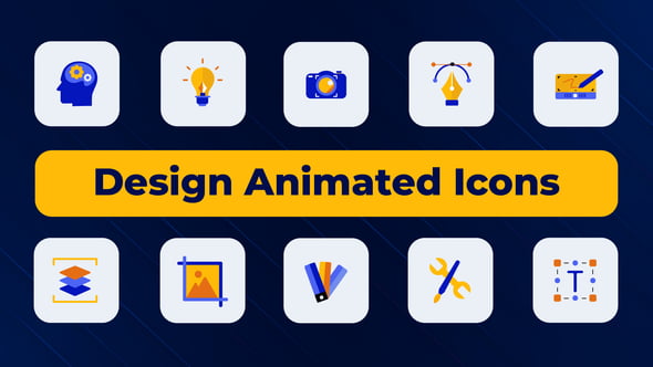 Animated Flat Icons Pack for Design Concepts, Elements ft. animated ...