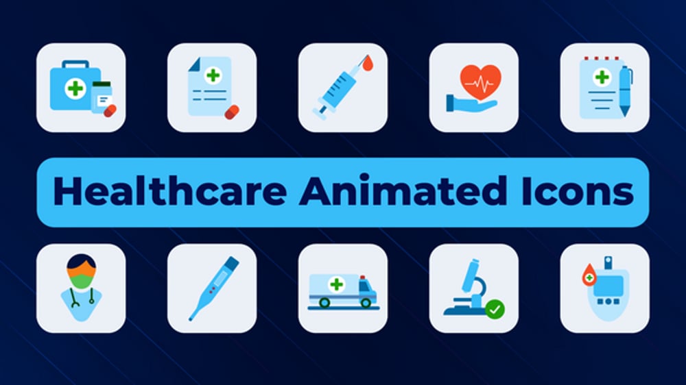 Animated Flat Design Medical Icons Collection, Elements ft. healthcare ...