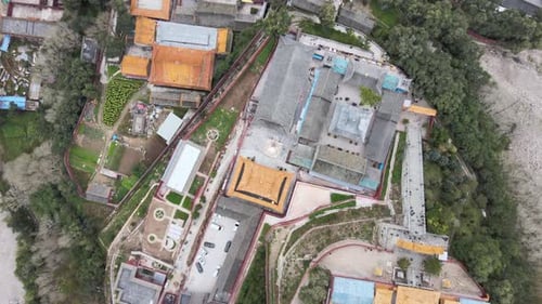 Overlooking Chinese Temple Buildings