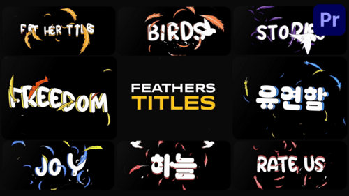Feathers Titles | Premiere Pro MOGRT