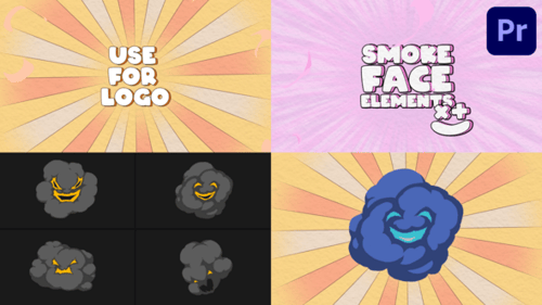 Elementos faciales de humo explosivo | Premiere Pro MOGRT